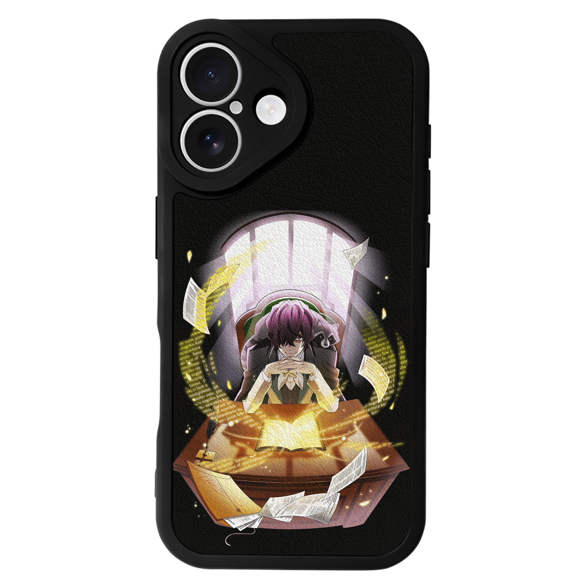 （画像用） 文豪ストレイドッグス Bungo Stray Dogs 【iPhone 16シリーズ対応】シリコンスマホケース（レザー調） 材質：シリコン